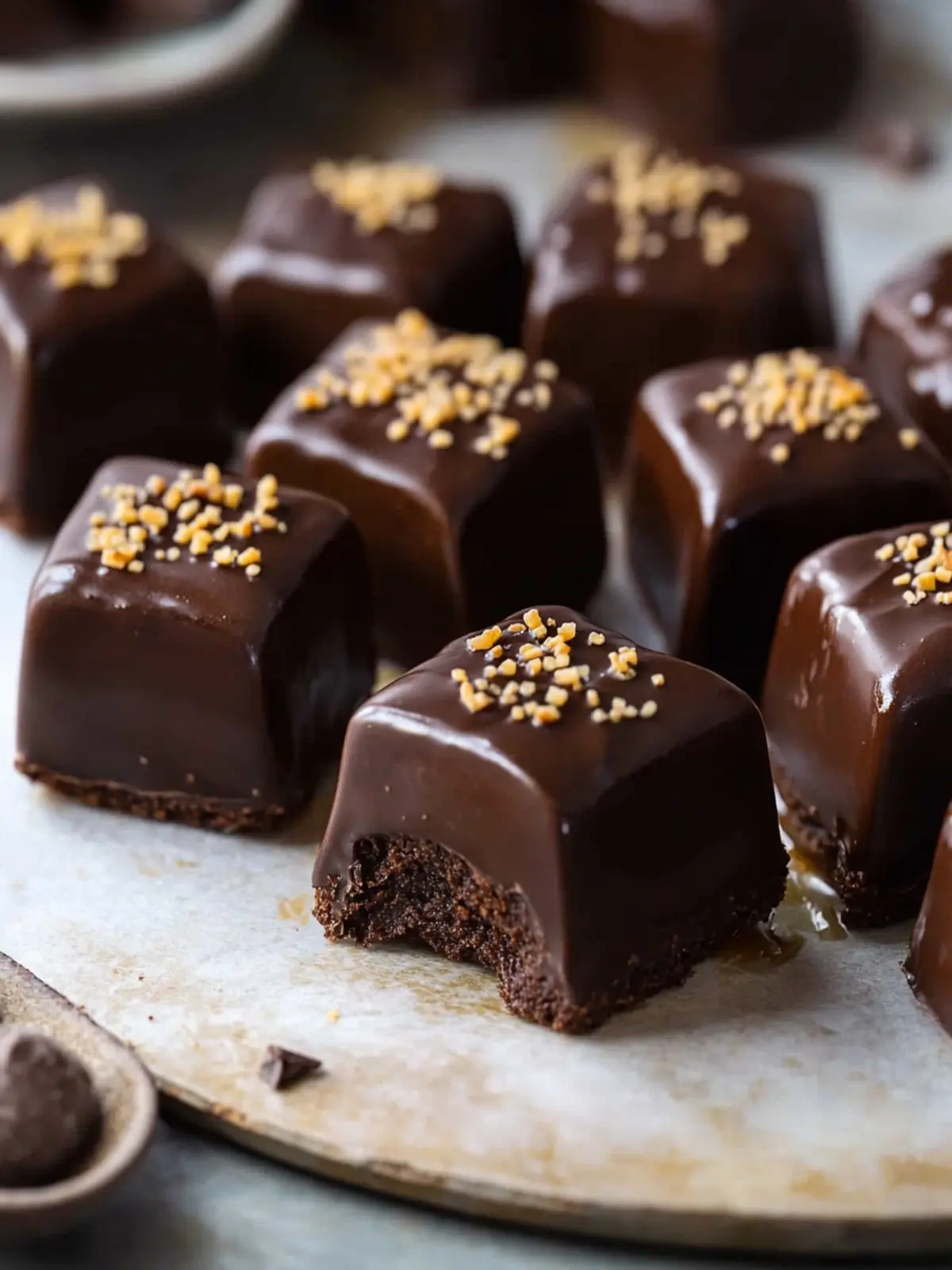 Decadent Chocolate Salted Caramel Fondant Fancies You ll Love 3 Chocolate Salted Caramel Fondant Fancies