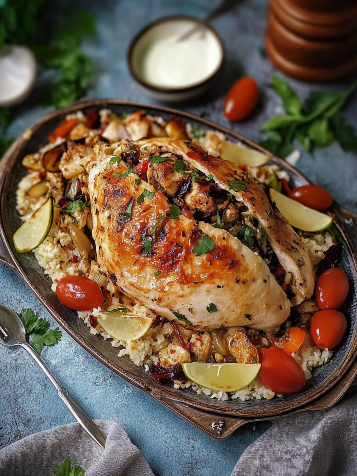 Savory Djaj Mahshi: Delightful Middle Eastern Stuffed Chicken 2 Djaj Mahshi (Middle Eastern Stuffed Chicken)