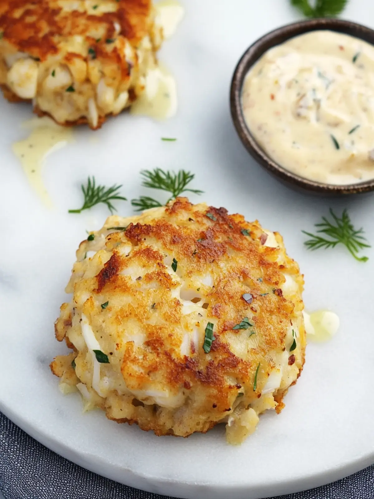 Irresistible Crab Cakes with Remoulade: A Flavor Explosion! 3 Crab Cakes with Remoulade