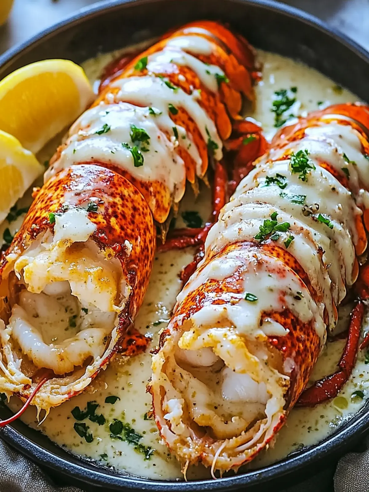 Garlic Parmesan Alfredo Lobster Tails for a Luxurious Dinner 4 Garlic Parmesan Alfredo Lobster Tails