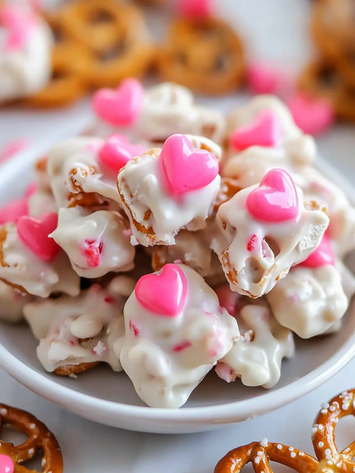 Valentine's Day White Chocolate Crockpot Candy with Pretzels Bliss 3 Valentine s Day White Chocolate Crockpot Candy with Pretzels