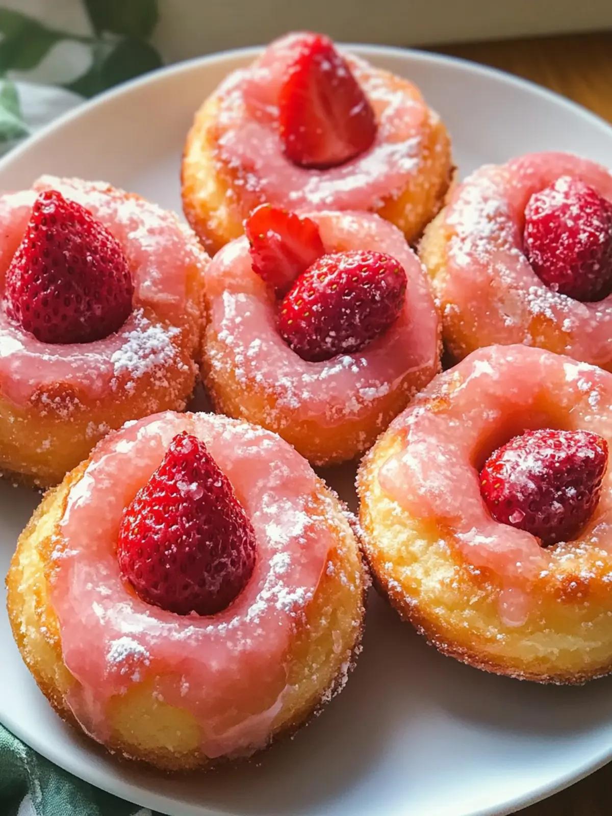 Delight in Strawberry Glazed French Crullers at Home Today 3 Strawberry Glazed French Crullers