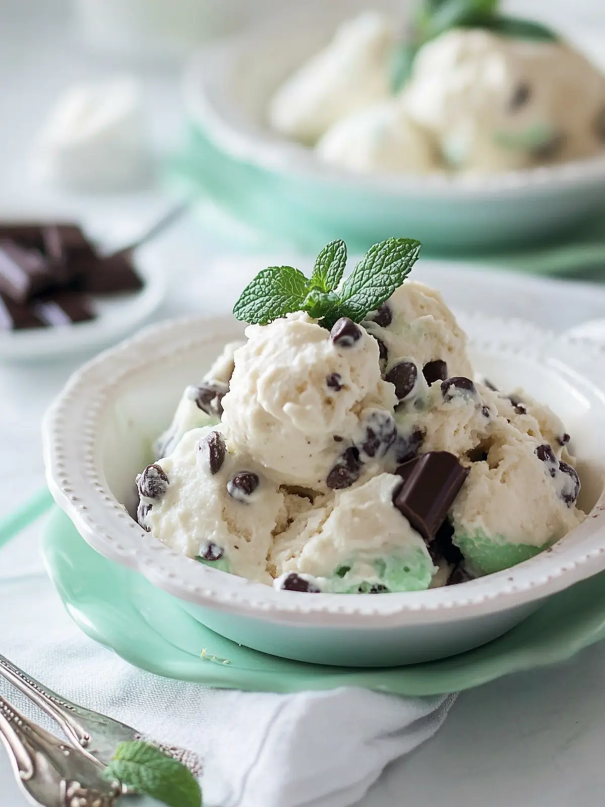 Dreamy Dark Chocolate and Mint Chip Clouds: Light Meringue Bliss 3 Dark Chocolate and Mint Chip Clouds