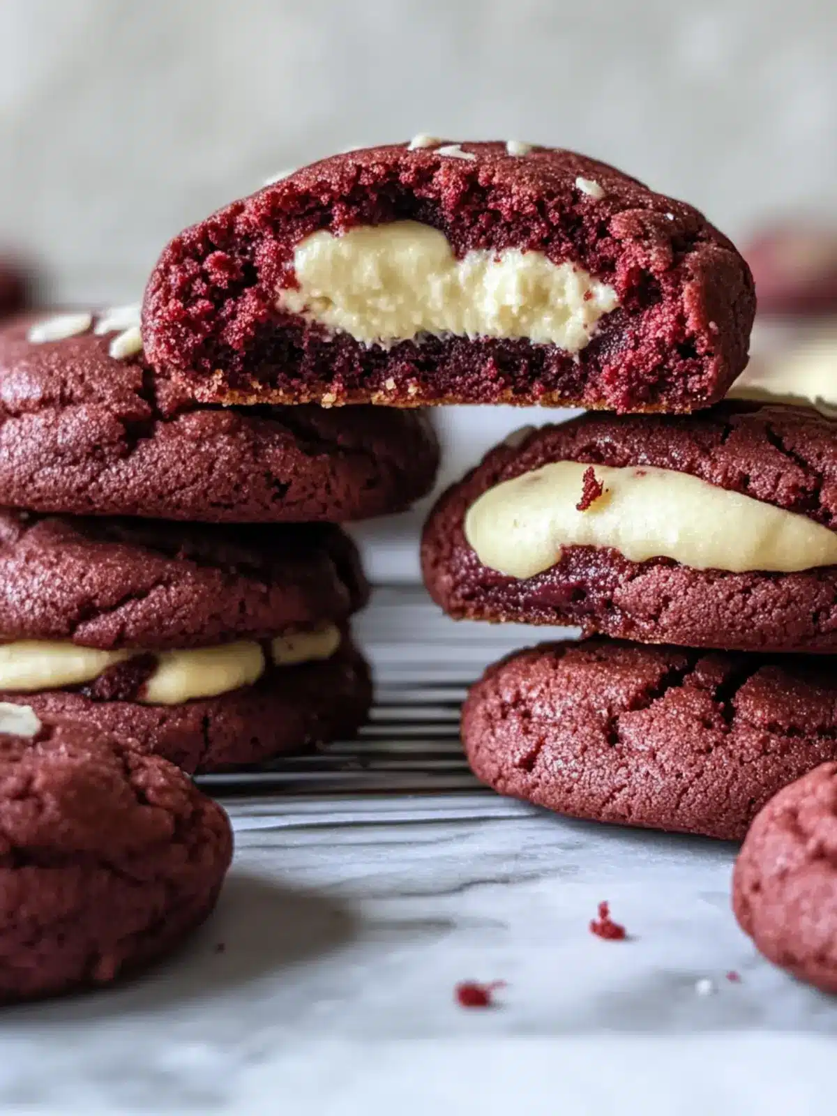 Cheesecake Stuffed Red Velvet Cookies You Can't Resist 4 Cheesecake Stuffed Red Velvet Cookies