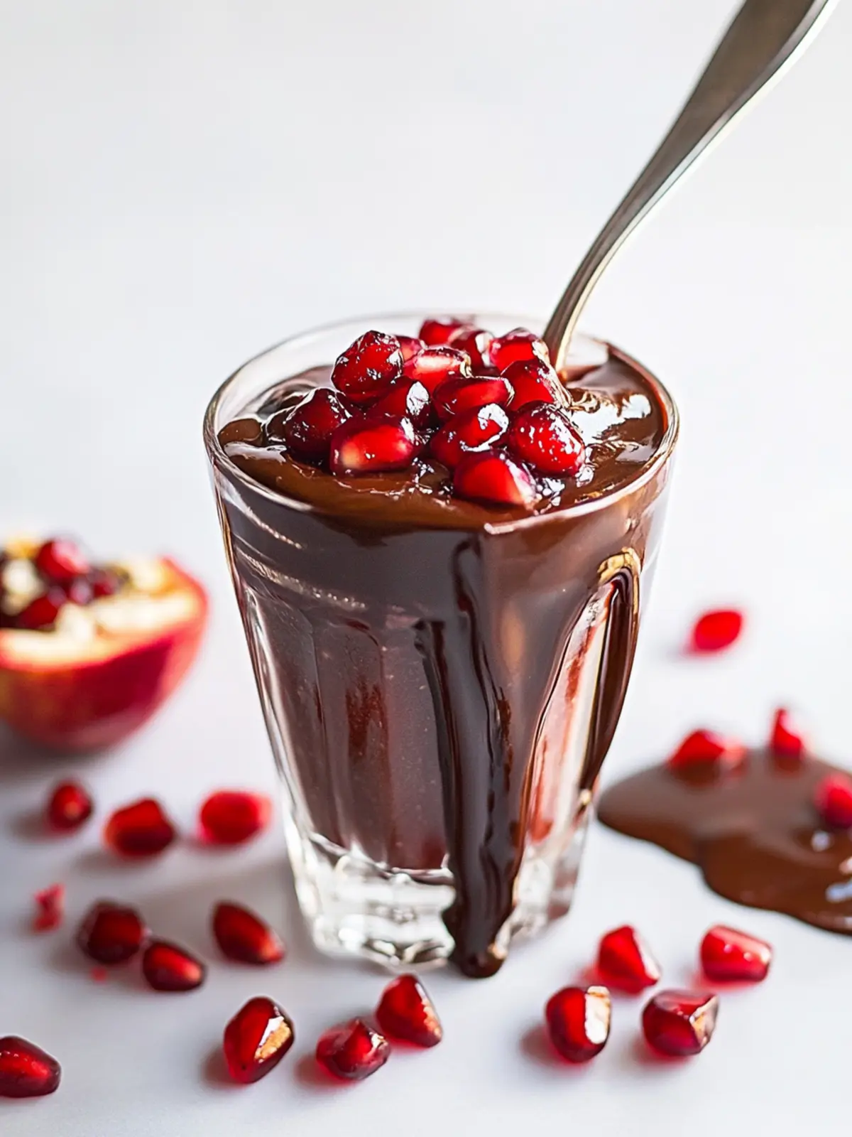 Decadent Pomegranate Chocolate Sauce for Irresistible Desserts 2 Pomegranate Chocolate Sauce