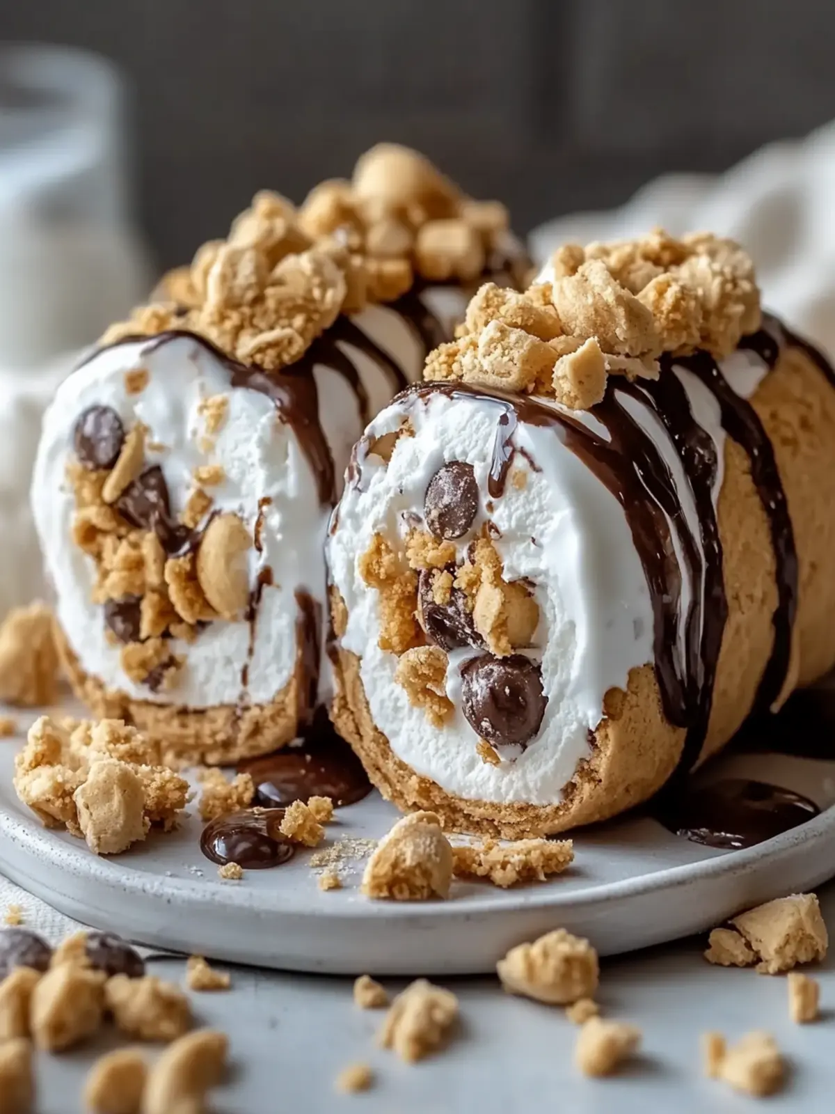 S mores Explosion Cookie Dough Ice Cream Rolls for Summer Bliss 2 S mores Explosion Cookie Dough Ice Cream Rolls