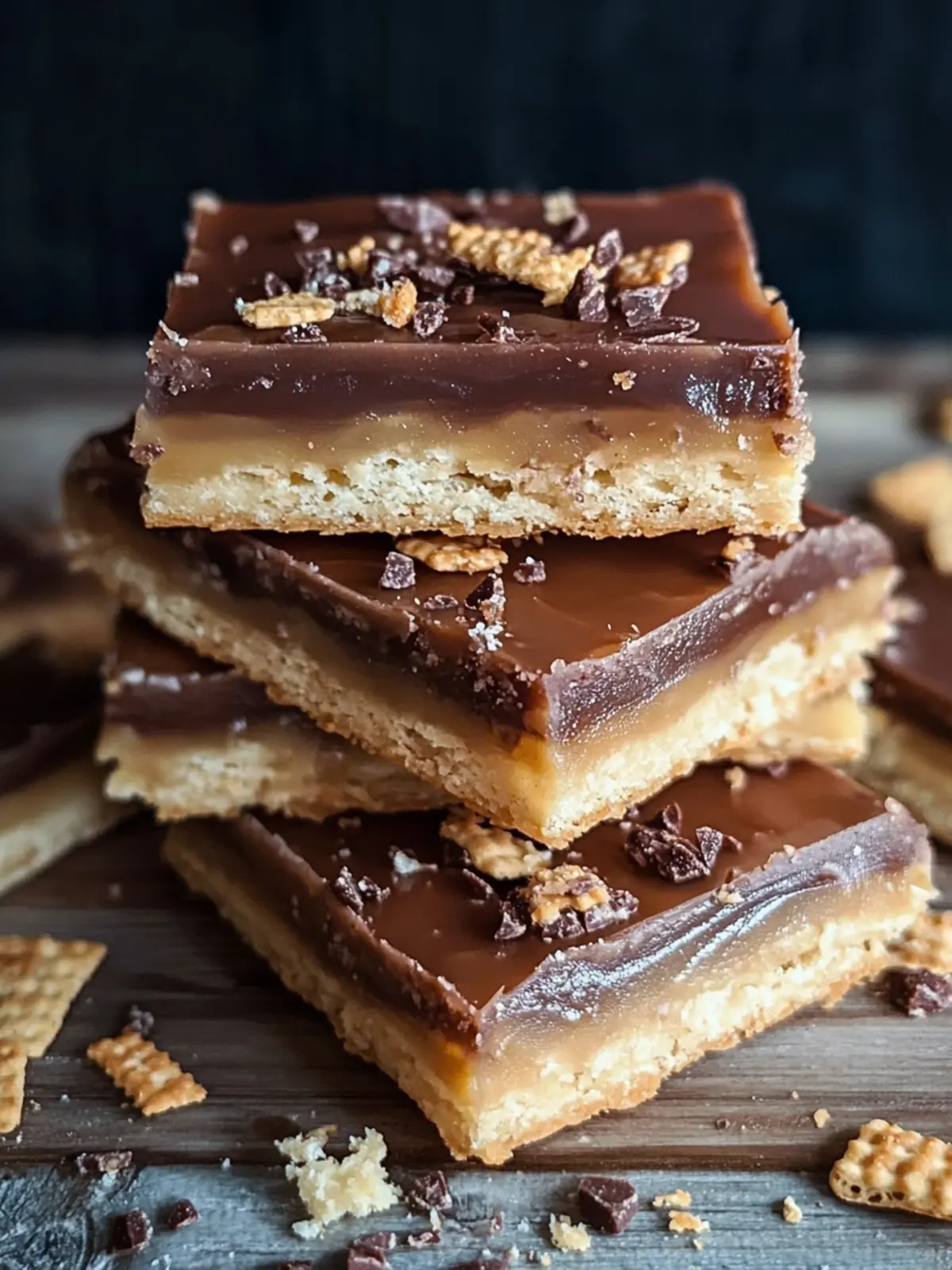 Indulge in Triple Decker Saltine Toffee Bars for Sweet Bliss 4 Triple Decker Saltine Toffee Bars