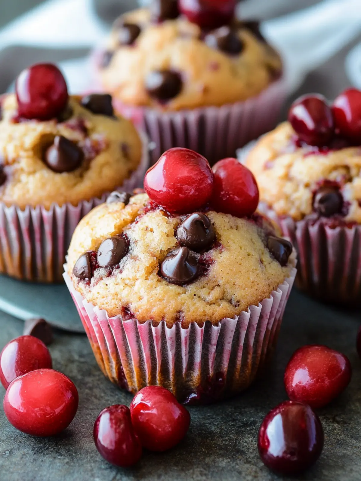 Cherry Chocolate Chip Muffins: Sweeten Your Day with This Treat 4 Cherry Chocolate Chip Muffins