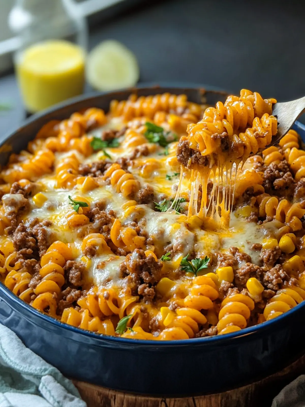 Cheesy Ranch Rotini Bake with Beef and Sweet Corn Delight 4 Cheesy Ranch Rotini Bake with Beef and Sweet Corn