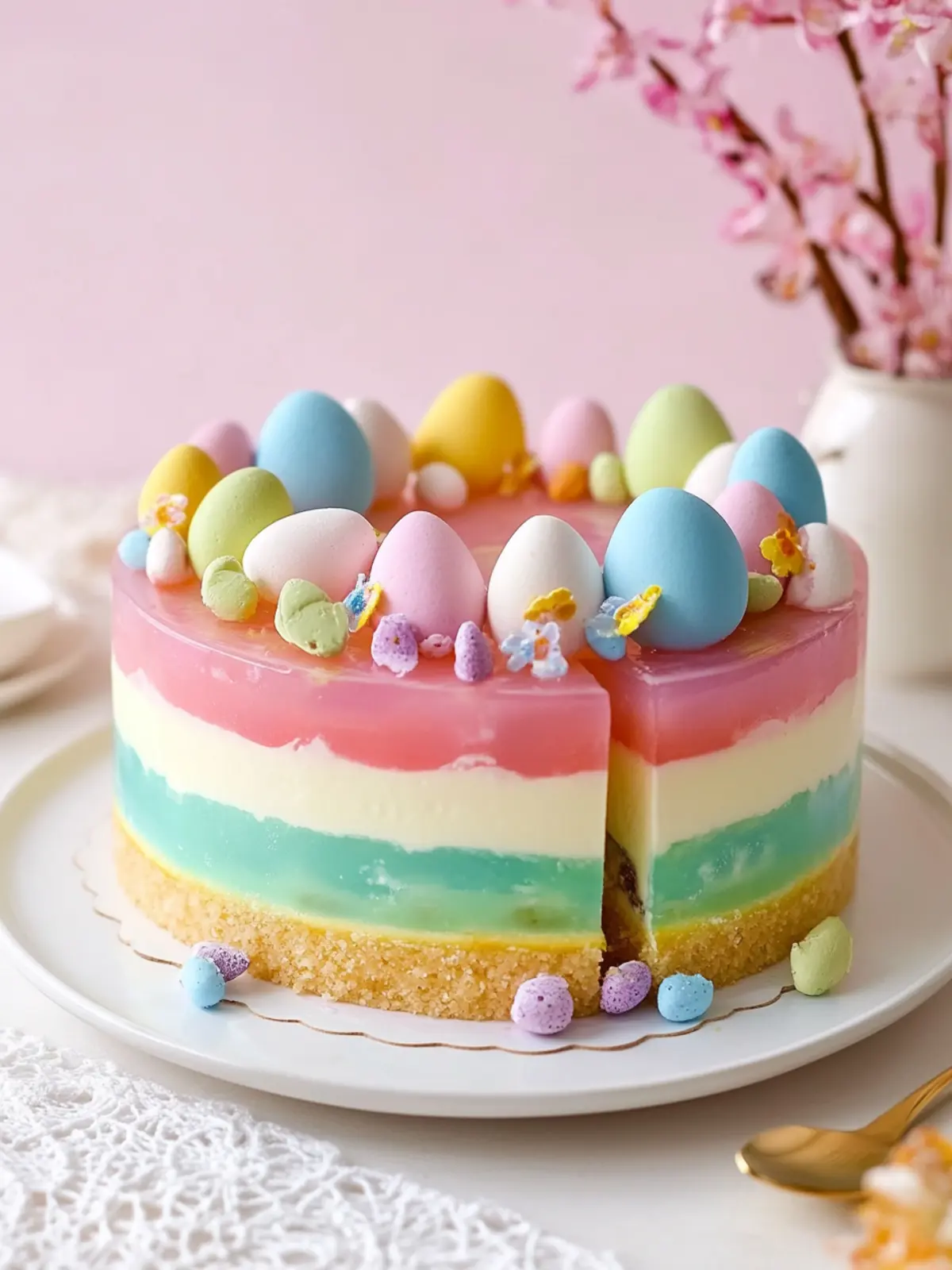 Easter JELLO Cheesecake: Colorful No-Bake Delight for Spring 3 Easter JELLO Cheesecake
