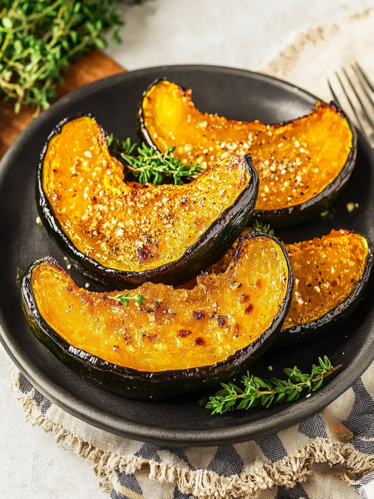 Irresistible Roasted Acorn Squash with Garlic & Herbs 3 Roasted Acorn Squash