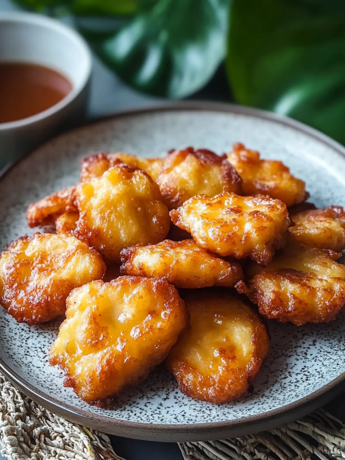 Malaysian Mashed Banana Fritters: Quick, Crispy & Delicious 3 Malaysian Mashed Banana Fritters