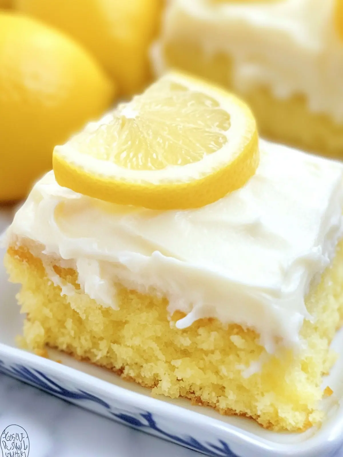 Zesty Lemon Sheet Cake with Cream Cheese Frosting Magic 3 Lemon Sheet Cake with Cream Cheese Frosting
