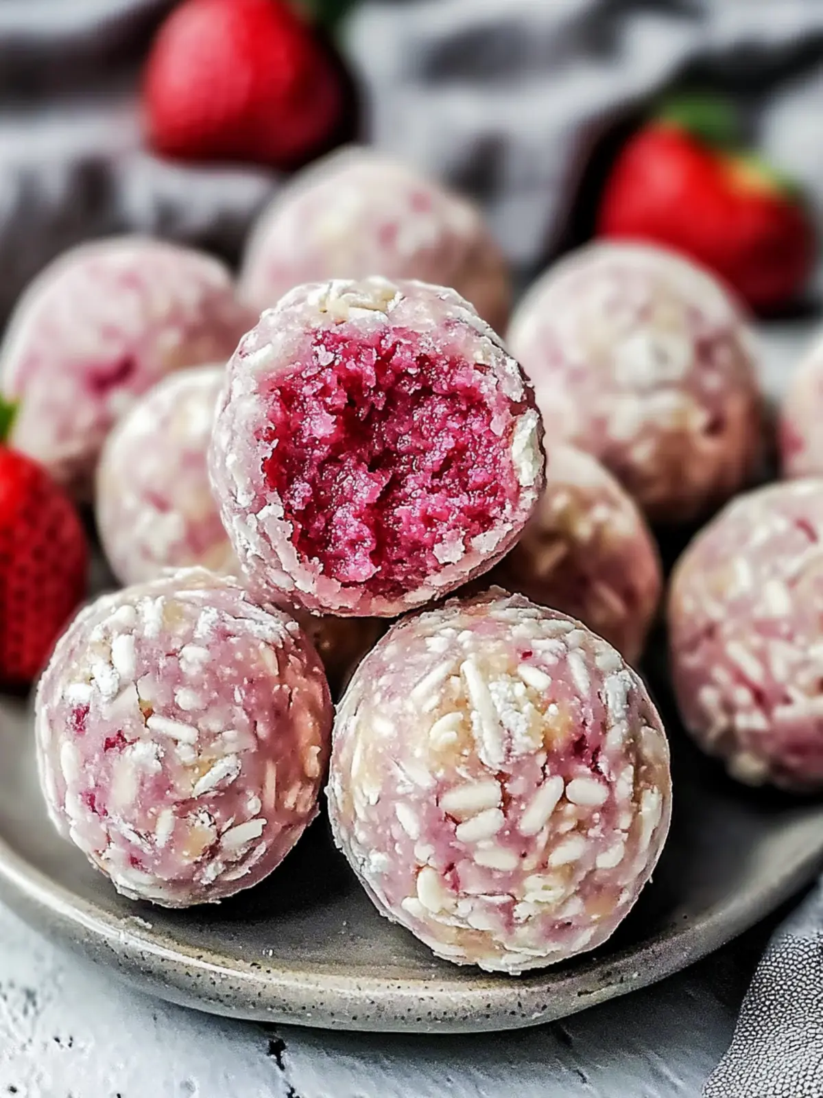 Strawberry Cheesecake Protein Balls: Your Guilt-Free Treat 3 Strawberry Cheesecake Protein Balls
