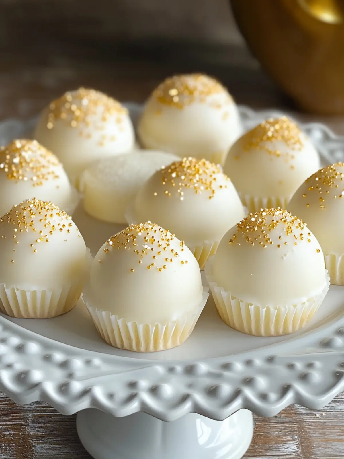 Delicious White Chocolate Sparkle Cake Bites for Your Next Party 2 White Chocolate Sparkle Cake Bites