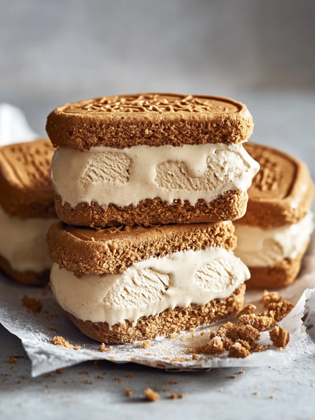 Creamy Biscoff Ice Cream Sandwiches You Can Whip Up Fast 4 Biscoff Ice Cream Sandwiches