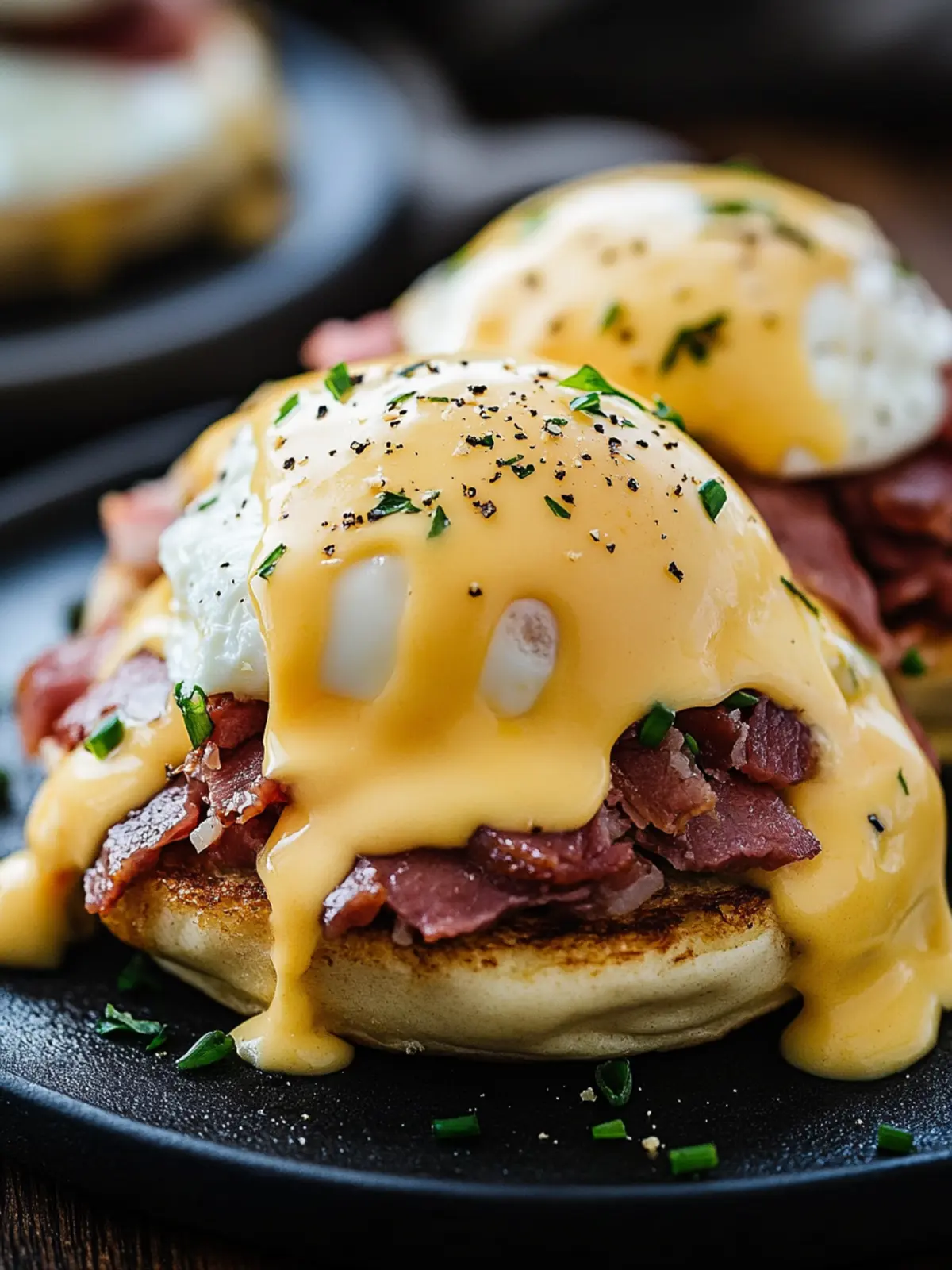 Energize Your Brunch with Corned Beef Hash Eggs Benedict 3 Corned Beef Hash Eggs Benedict