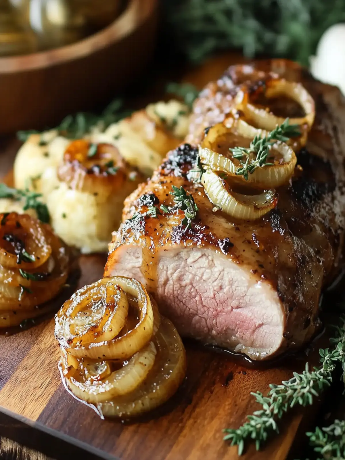 Maple Mustard Pork Tenderloin with Caramelized Onion Bliss 2 Maple Mustard Pork Tenderloin with Glorious Caramelized Onions
