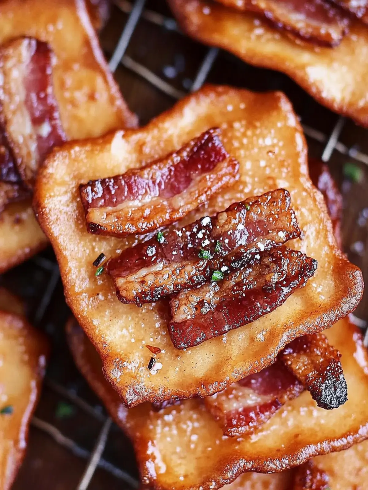 Crispy Bacon Crackers: Sweet and Savory Party Hit! 4 Bacon Crackers