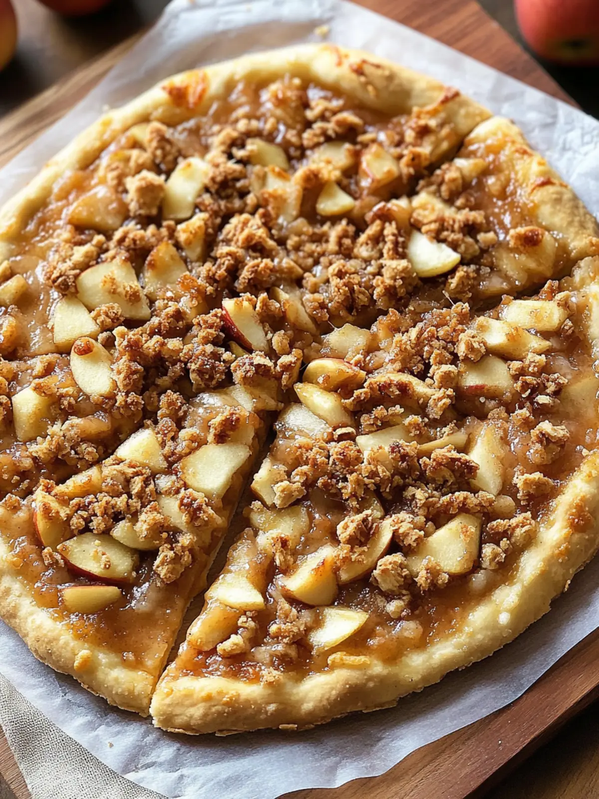 Delicious Apple Crisp Pizza: Easy Family Dessert Delight 3 Apple Crisp Pizza