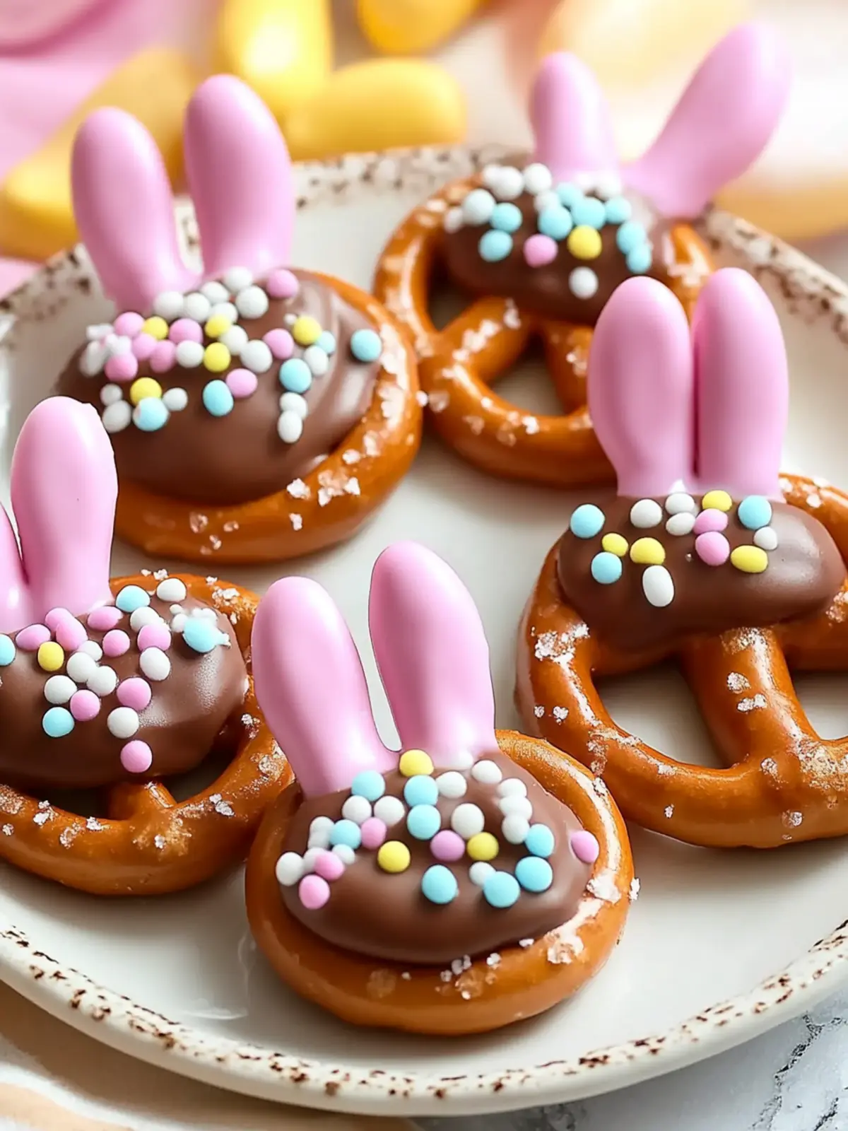 Chocolate-Dipped Bunny Pretzels: Fun No-Bake Treats for Kids 2 Chocolate-Dipped Bunny Pretzels