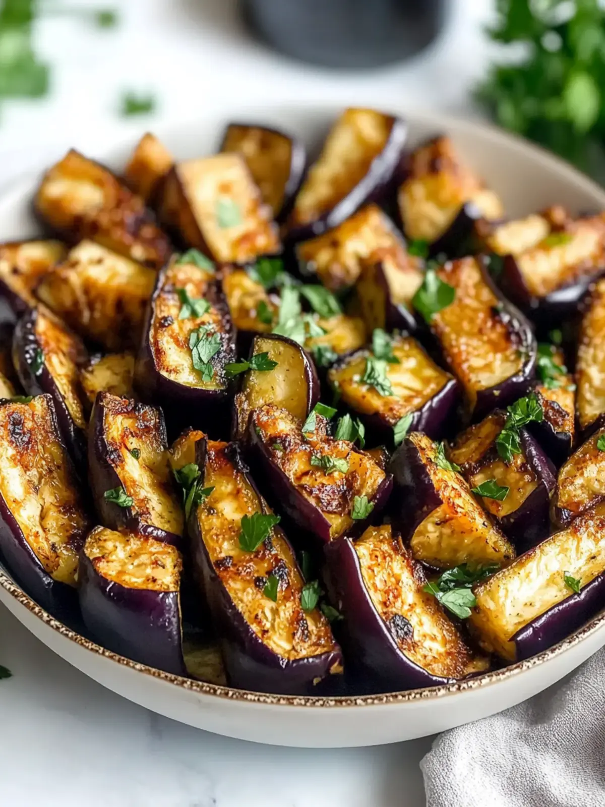 Crispy Low-Calorie Air Fryer Eggplant for Guilt-Free Snacking 4 Low-Calorie Air Fryer Eggplant