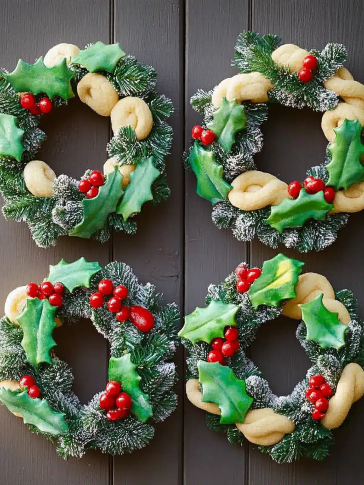 Festive Callahan Christmas Wreaths: Easy, Whimsical Cookies 2 Callahan Christmas Wreaths