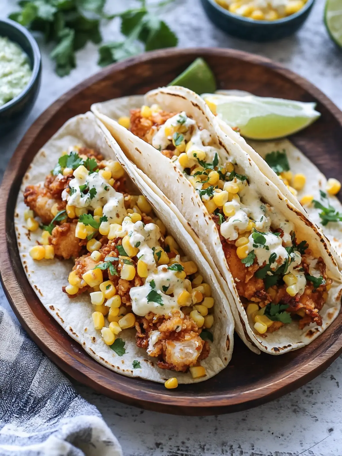 Crispy Street Corn Fried Chicken Tacos for Taco Night Fun 4 Street Corn Fried Chicken Tacos