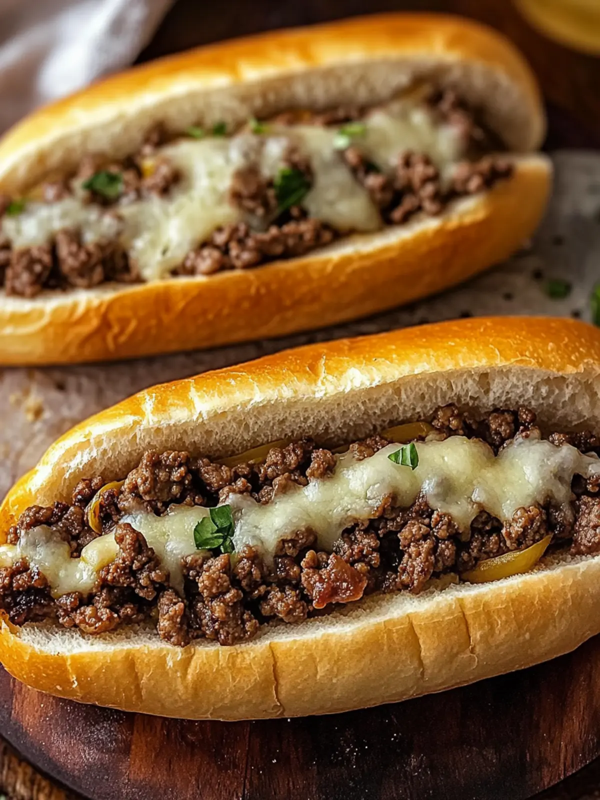 Delicious Ground Beef Philly Cheesesteaks Ready in 30 Minutes 2 Ground Beef Philly Cheesesteaks