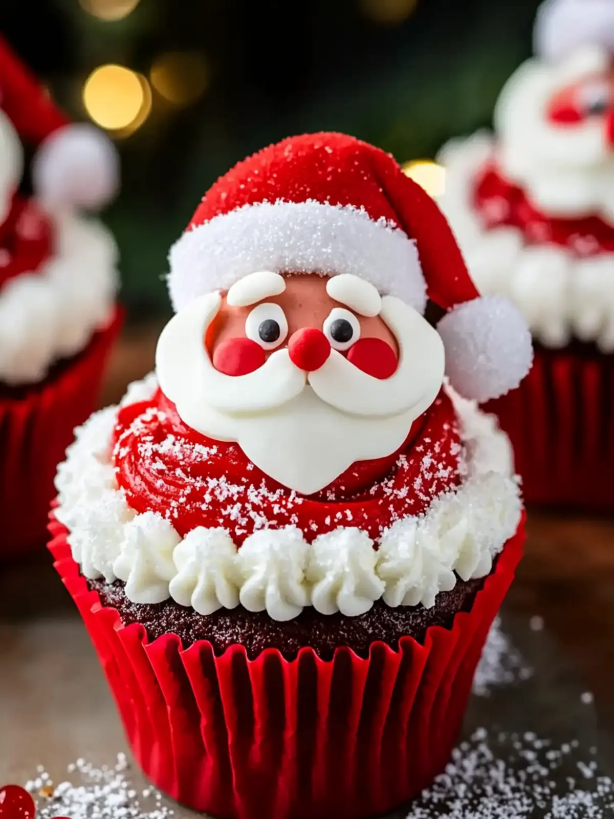 Deliciously Fun Santa Cupcakes for a Merry Holiday Treat 3 Santa Cupcakes
