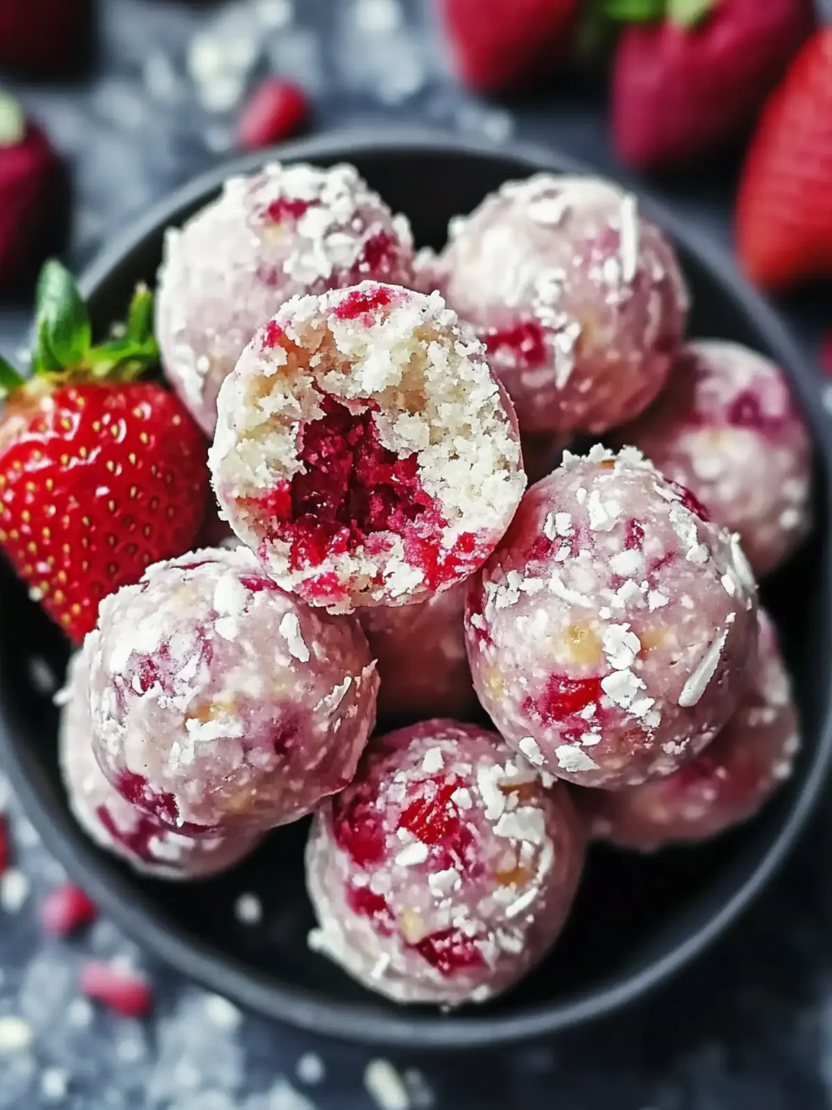 Irresistible Strawberry Cheesecake Protein Balls You ll Love 2 Strawberry Cheesecake Protein Balls