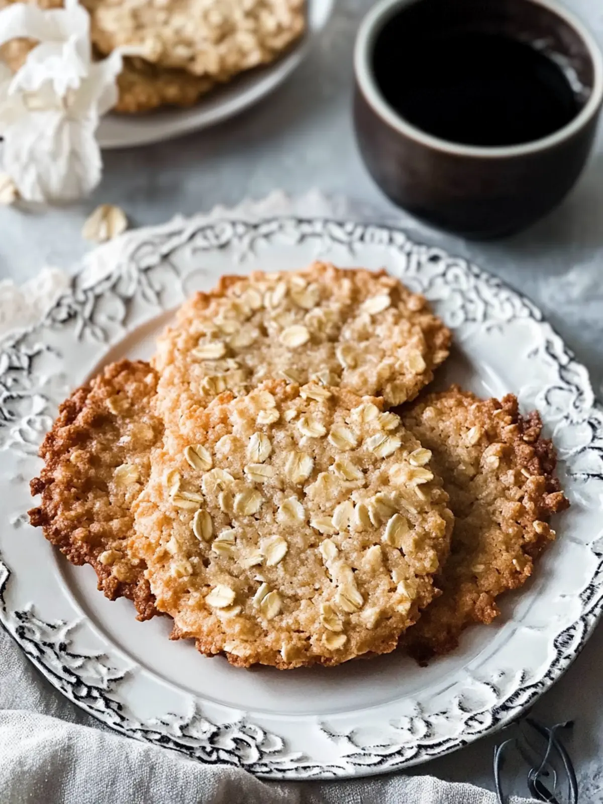 Melt-in-Your-Mouth Oatmeal Lace Cookies for Holiday Joy 4 Oatmeal Lace Cookies