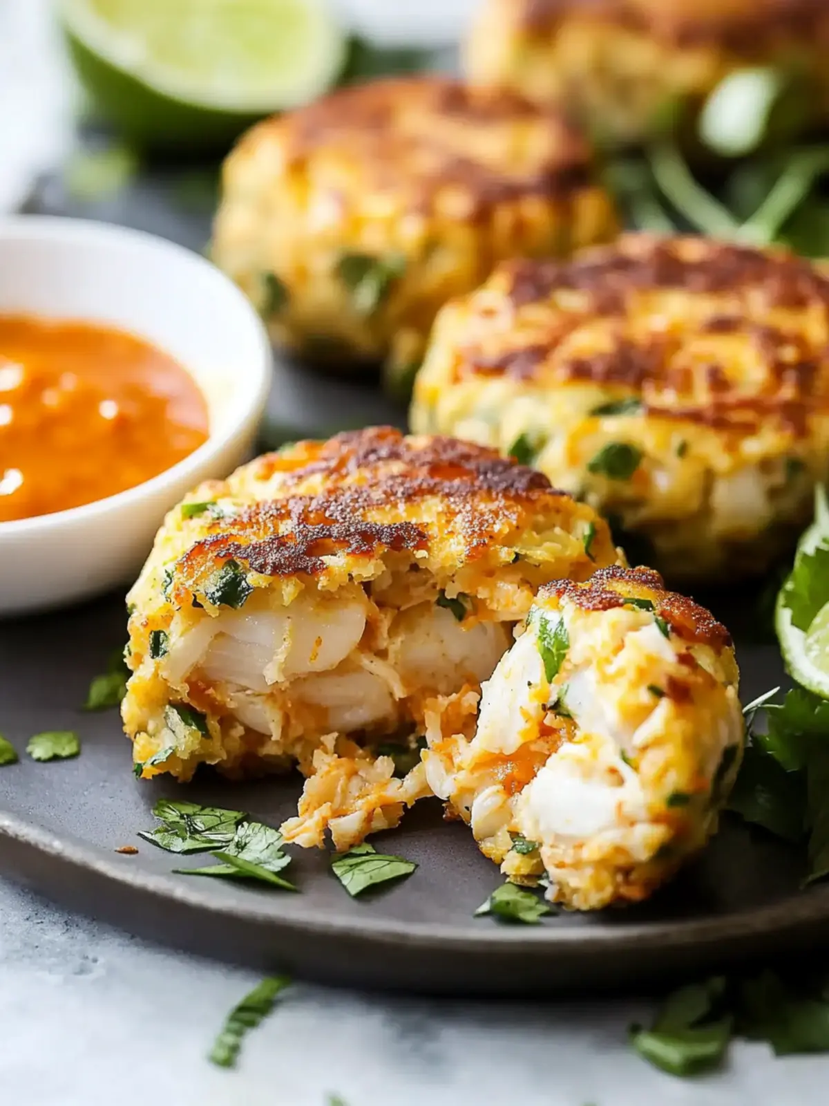 Try Baked Lump Crab Cakes with Red Pepper Chipotle Lime Sauce 2 Baked Lump Crab Cakes with Red Pepper Chipotle Lime Sauce