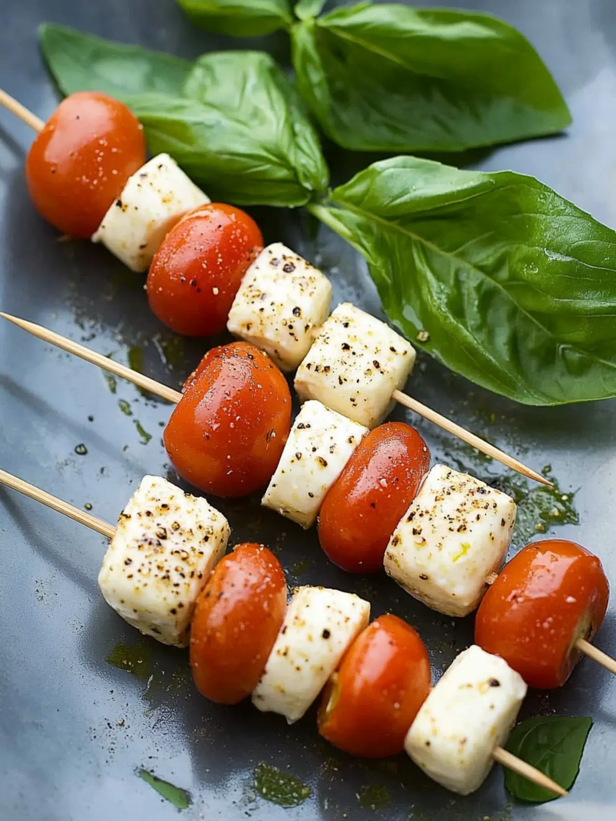 Delicious Mozzarella Basil and Tomato Skewers for Summer Bliss 2 Mozzarella Basil and Tomato Skewers