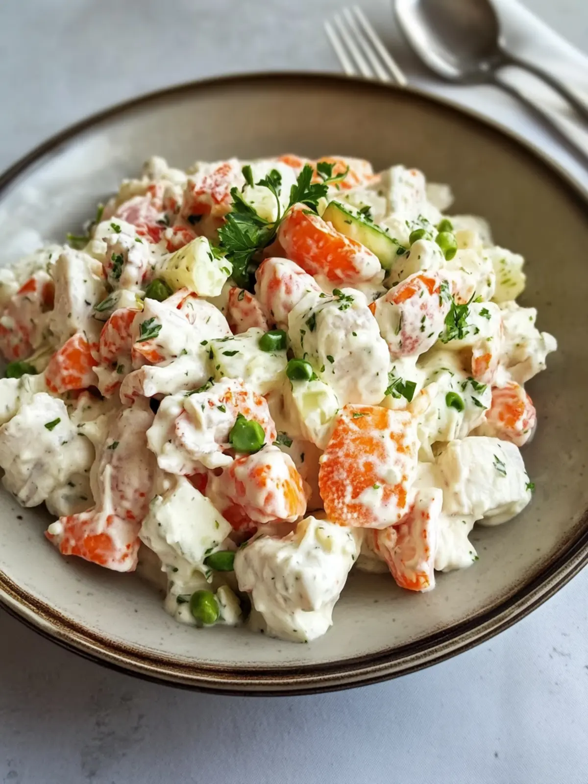 Creamy Seafood Salad with Imitation Crab Ready in 15 Minutes 4 Creamy Seafood Salad with Imitation Crab