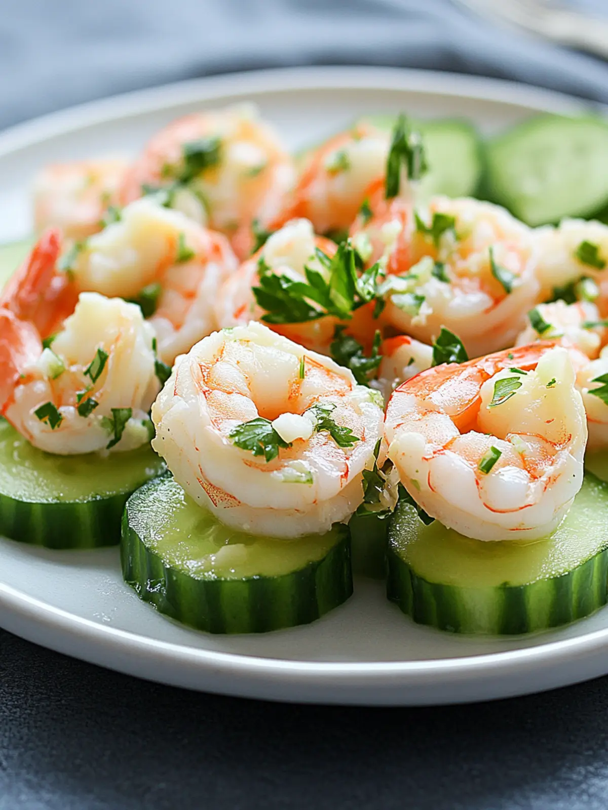 Delicious Shrimp Salad on Cucumber Slices for a Light Bite 3 Shrimp Salad on Cucumber Slices