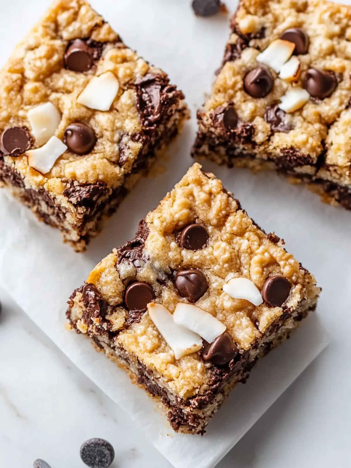 Coconut Toffee Chocolate Chip Cookie Bars You Can't Resist 4 Coconut Toffee Chocolate Chip Cookie Bars
