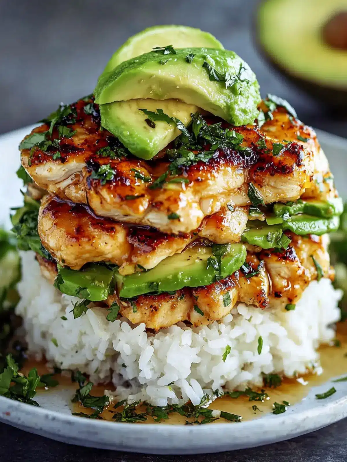 Delicious Honey Lime Chicken & Avocado Rice Stack Recipe 3 Honey Lime Chicken & Avocado Rice Stack