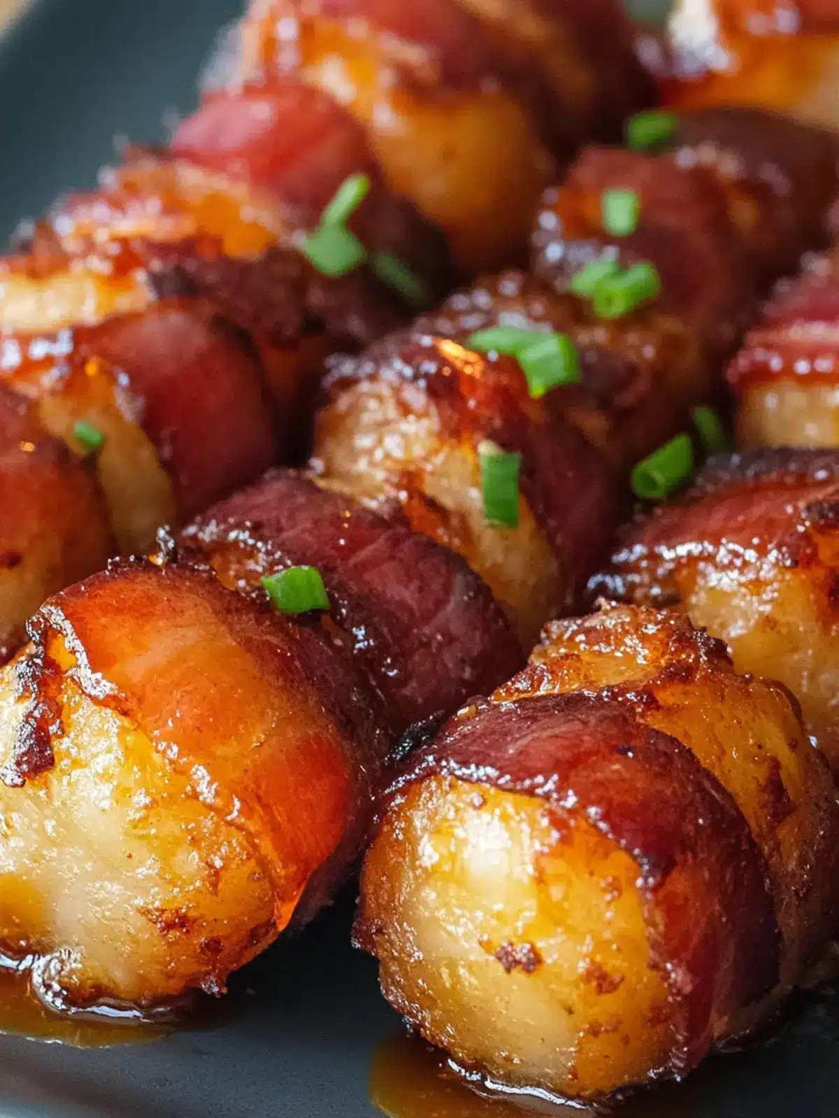 Bacon-Wrapped Tater Tots With Sriracha Honey Glaze Bliss 2 Bacon-Wrapped Tater Tots With Sriracha Honey Glaze