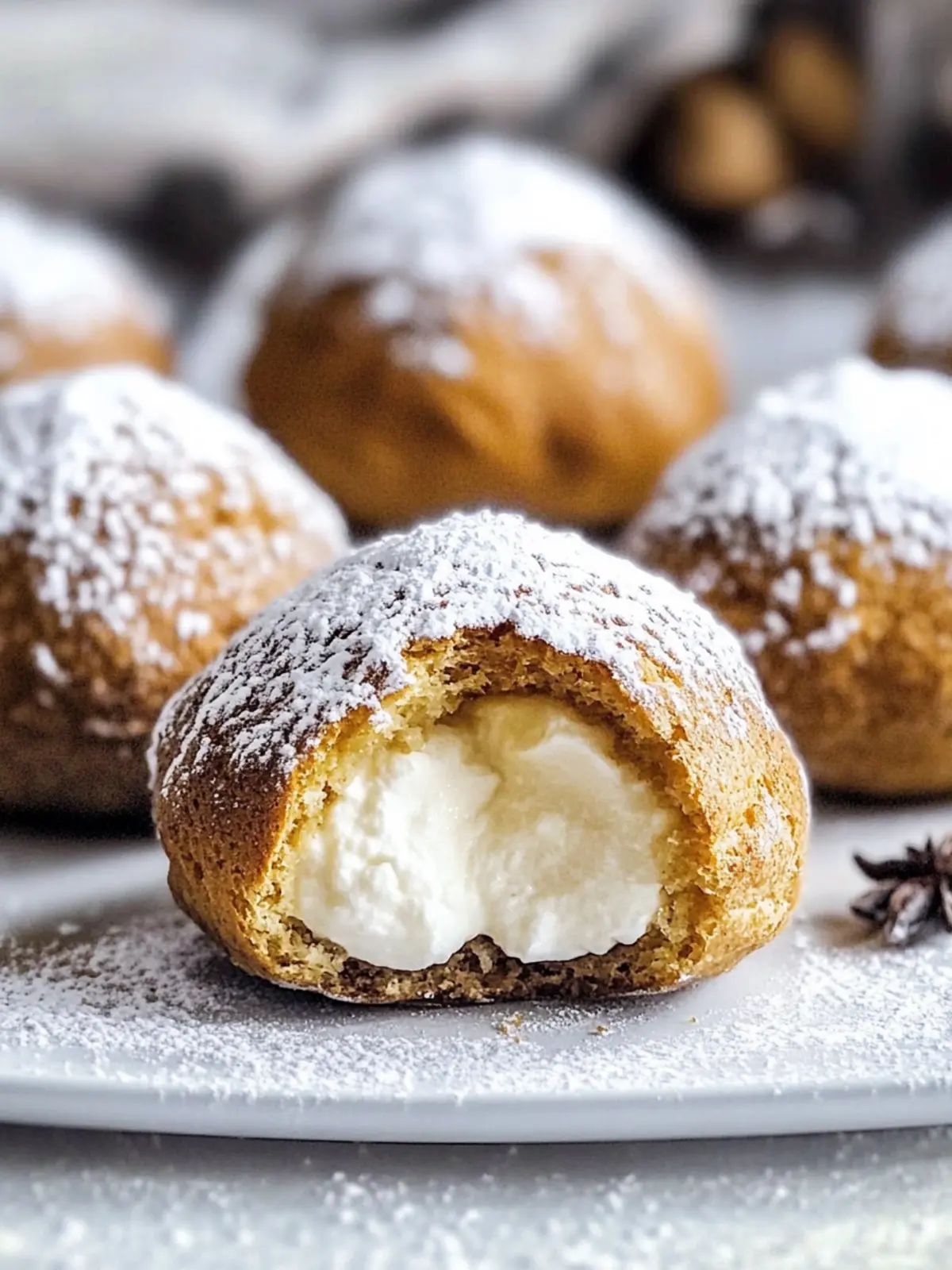 Hojicha Cream Puffs: A Toasty Japanese Treat to Savor 3 Hojicha Cream Puffs (Choux au Craqelin)