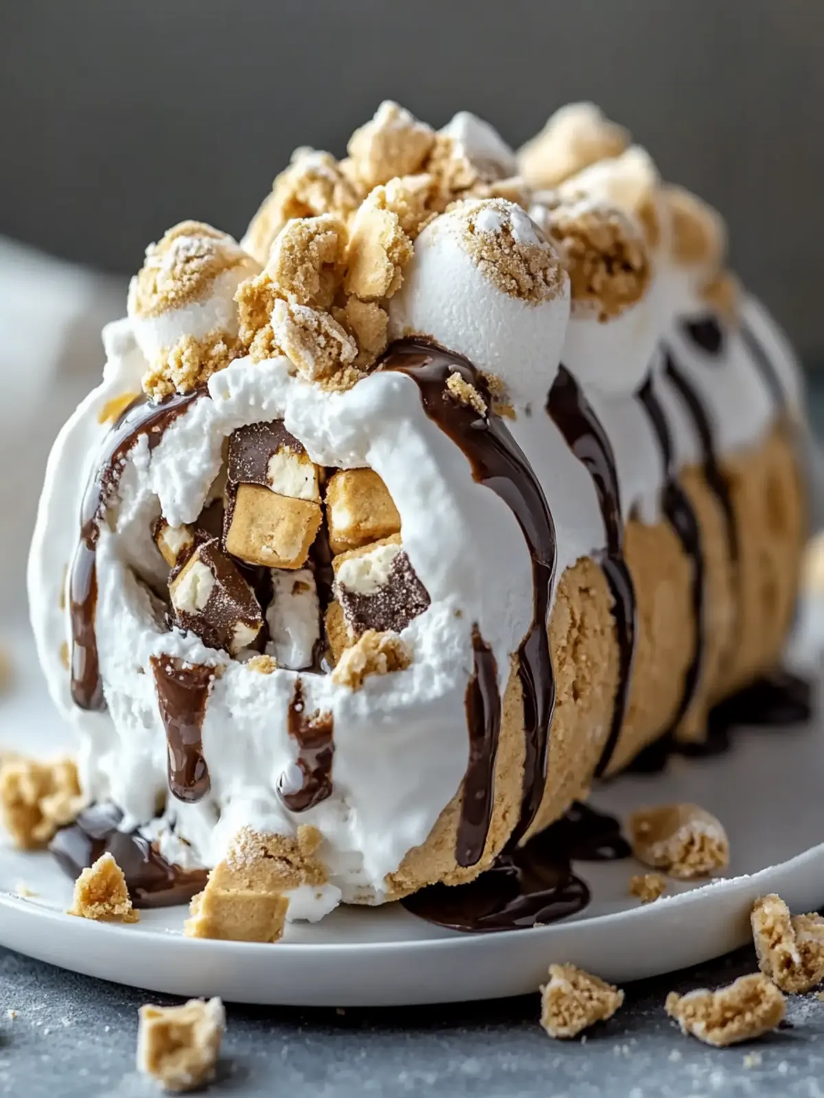 S mores Explosion Cookie Dough Ice Cream Rolls for Summer Bliss 4 S mores Explosion Cookie Dough Ice Cream Rolls