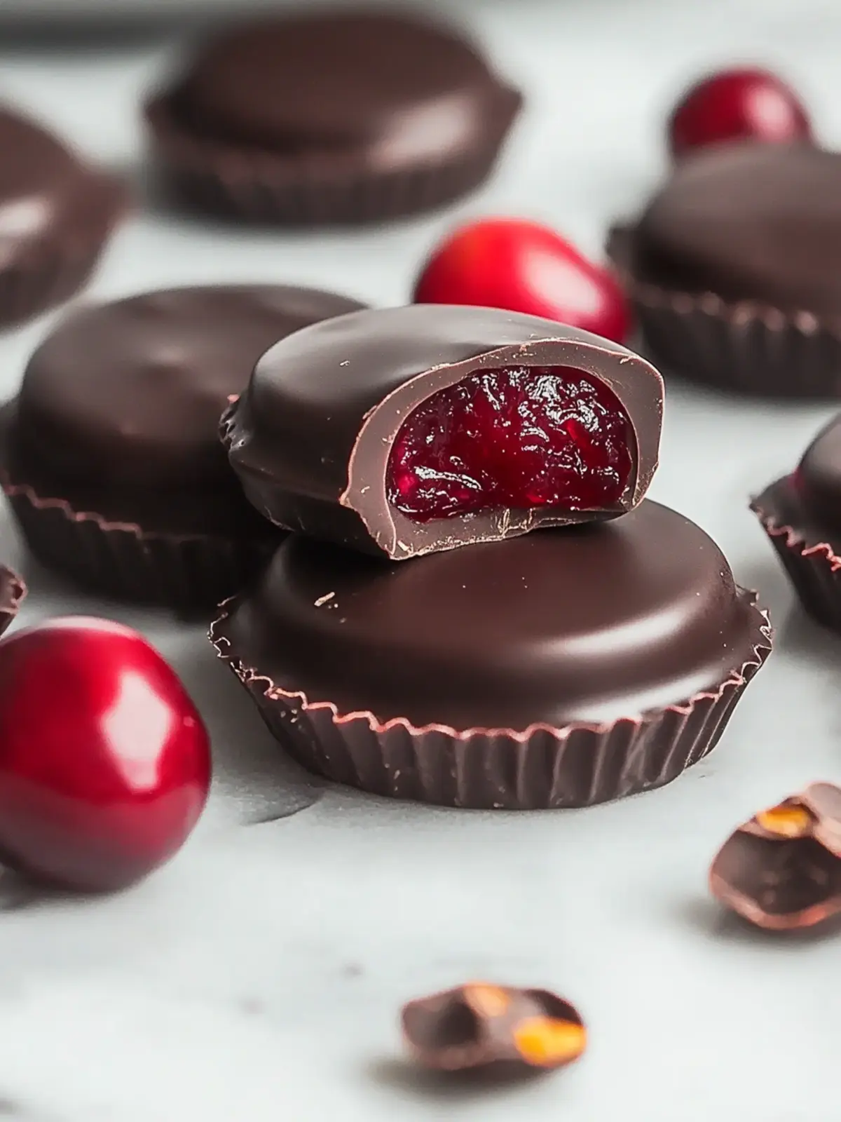 Chocolate Covered Cranberry Sauce Bites for Festive Joy 2 Chocolate Covered Cranberry Sauce Bites