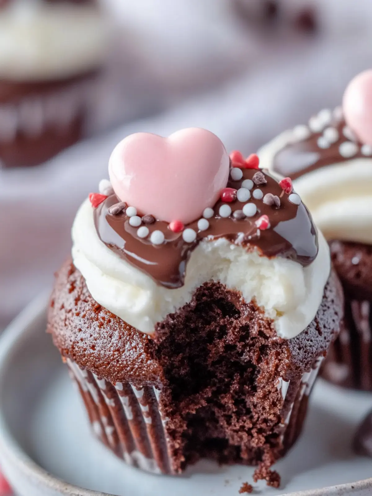 Valentine's Day Hot Chocolate Cupcakes with Gooey Marshmallow Center 3 Valentine s Day Hot Chocolate Cupcakes!