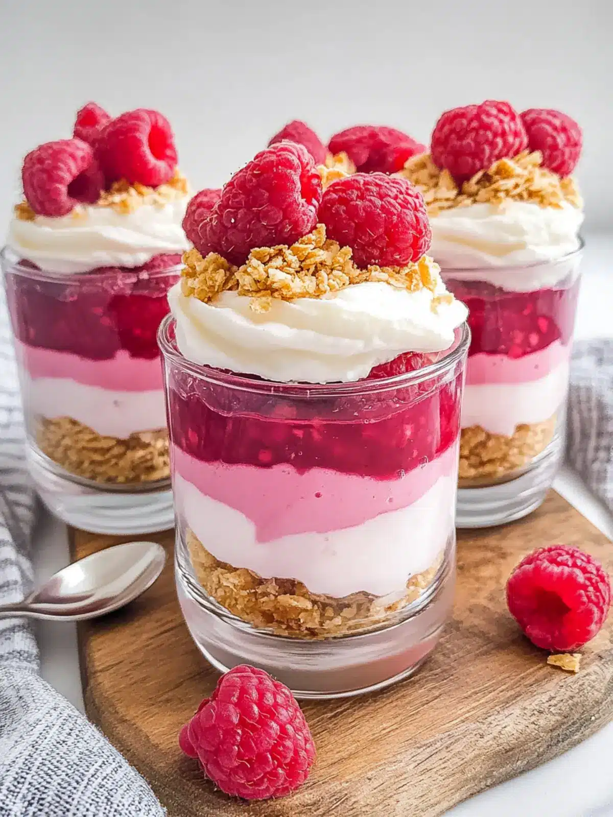 Delicious Layered Raspberry Cheesecake Parfaits in 15 Minutes 2 Layered Raspberry Cheesecake Parfaits