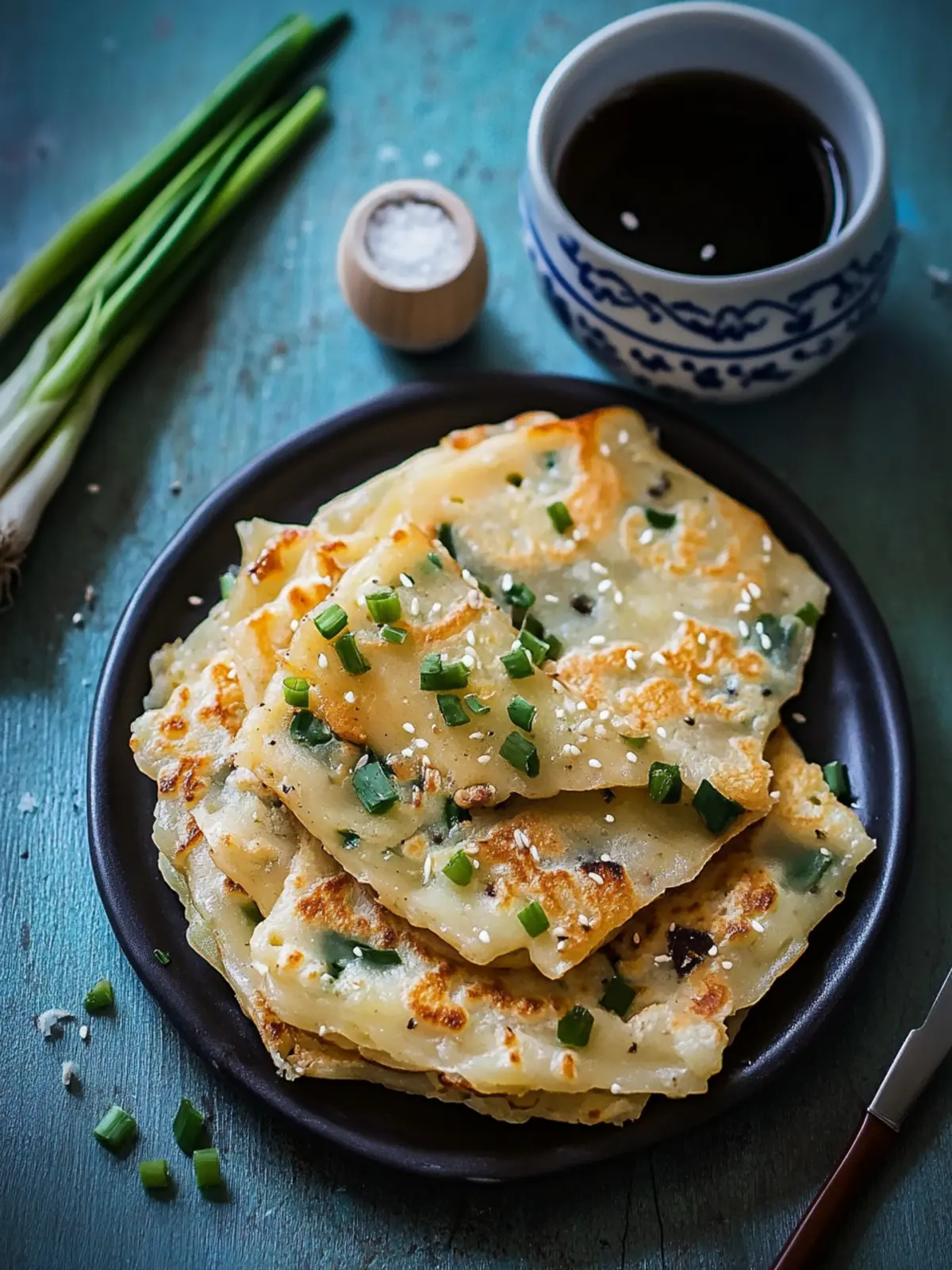 Easy Spring Onion Pancake Recipe with Puff Pastry Delight 2 Spring Onion Pancake Recipe