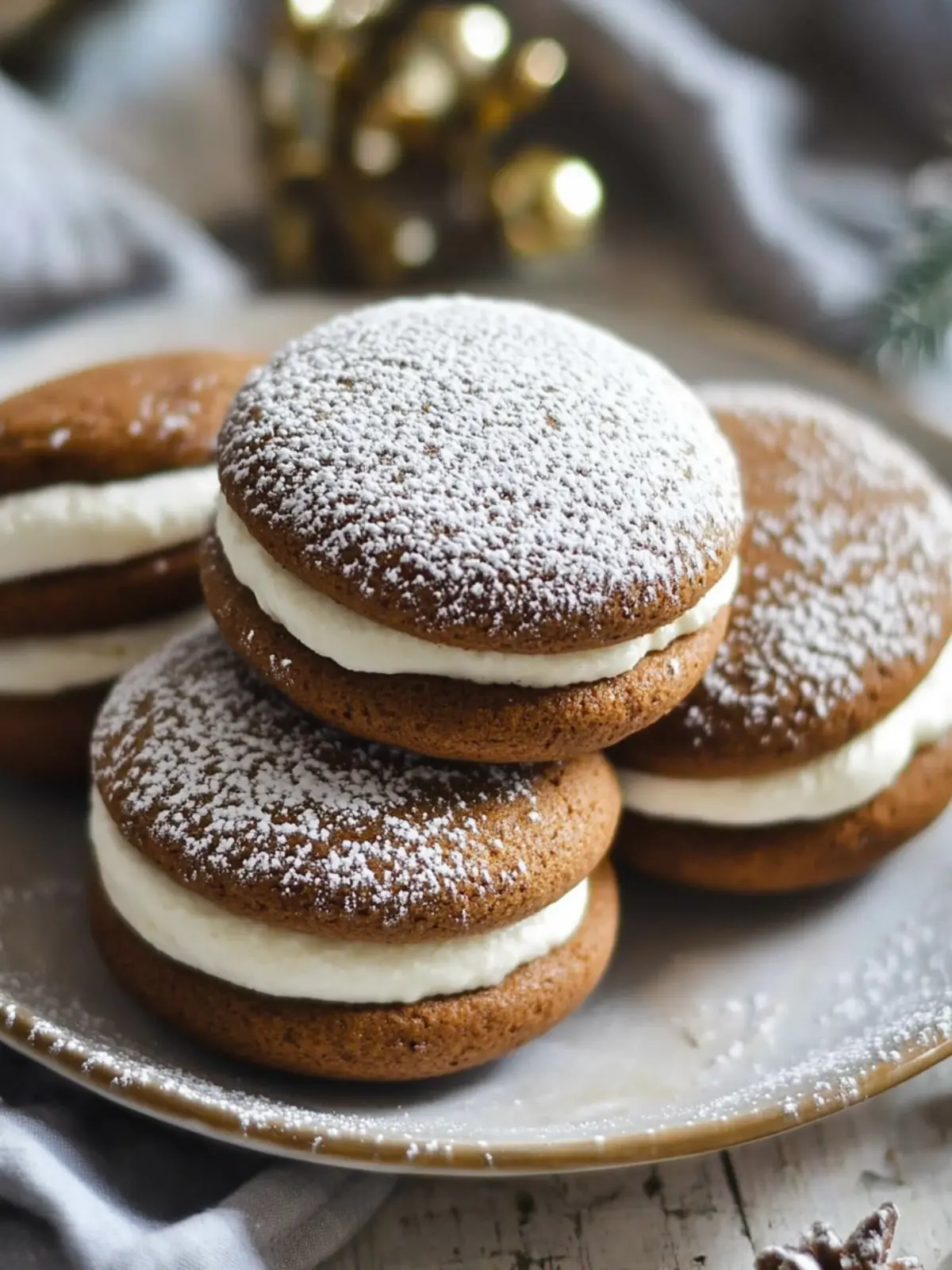 Gingerbread Whoopie Pies: A Festive Holiday Delight 4 Gingerbread Whoopie Pies