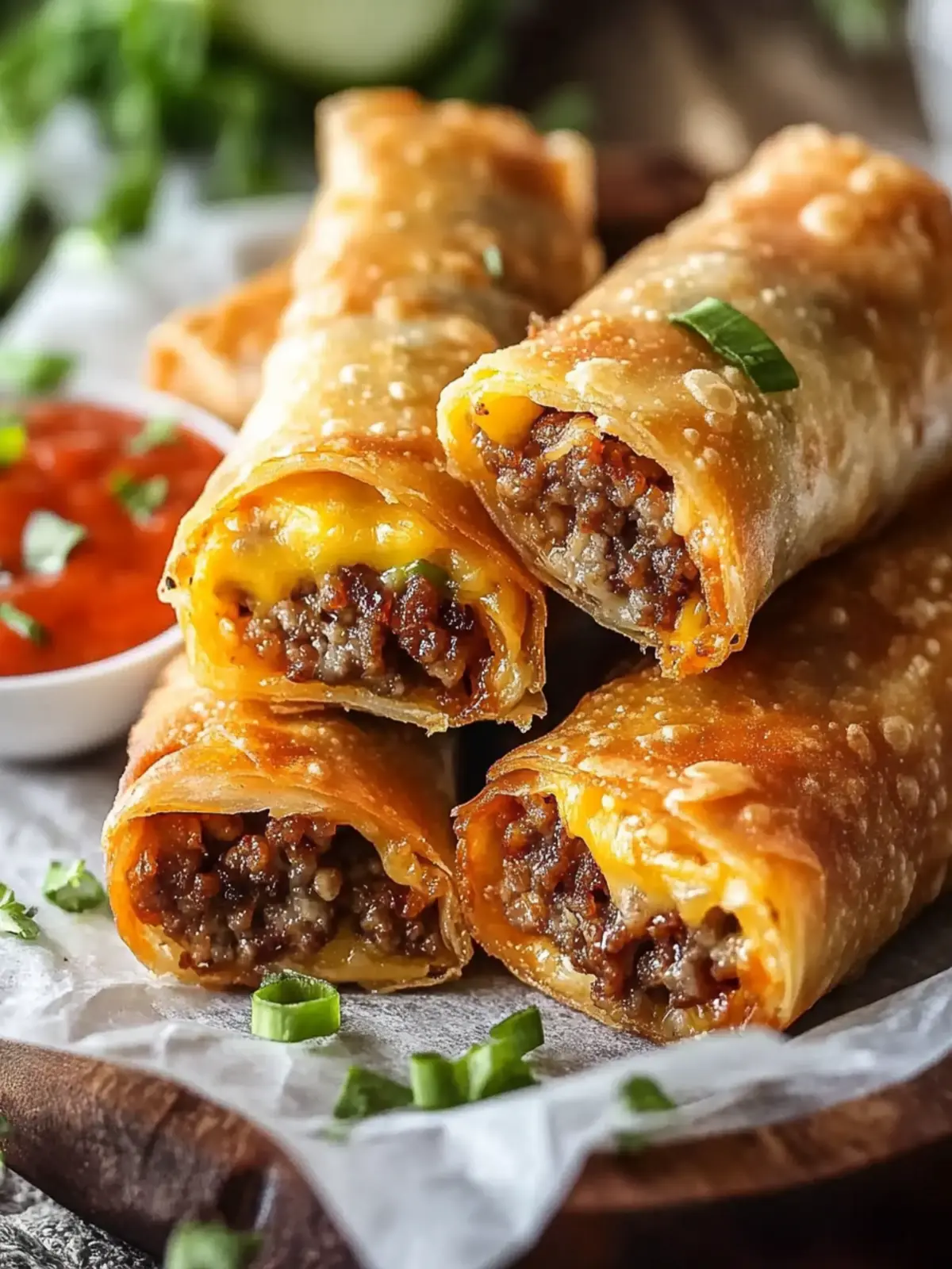 Delicious Cheeseburger Egg Rolls You'll Love for Game Day 4 Cheeseburger Egg Rolls