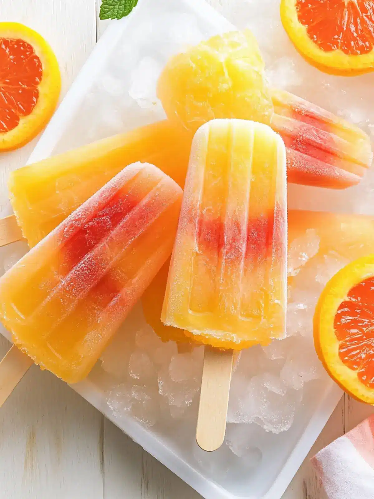 Tropical Sunrise Popsicles: Refreshing Summer Bliss Awaits 2 Tropical Sunrise Popsicles