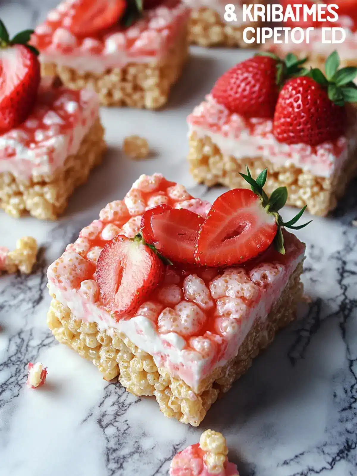 Delicious Strawberry Shortcake Rice Krispie Treats to Savor 2 Strawberry Shortcake Rice Krispie Treats