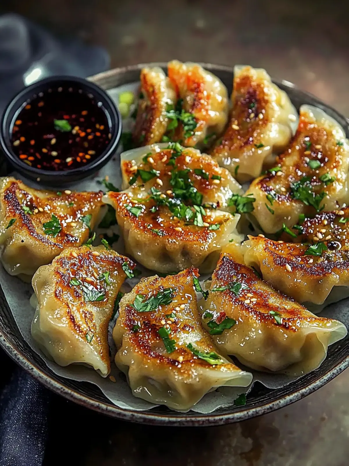 Smashed Gyozas with Pork and Shrimp - A Crunchy Delight! 4 Smashed Gyozas With Pork Shrimp